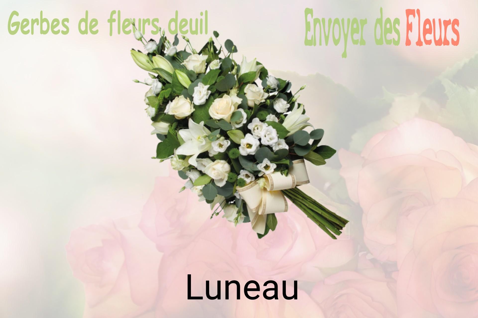Gerbe de fleurs de deuil livrée à Luneau